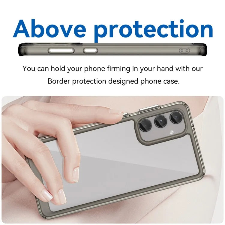 For Samsung Galaxy M55 5G / C55 5G / F55 5G Case TPU Frame Clear Acrylic Protective Phone Cover