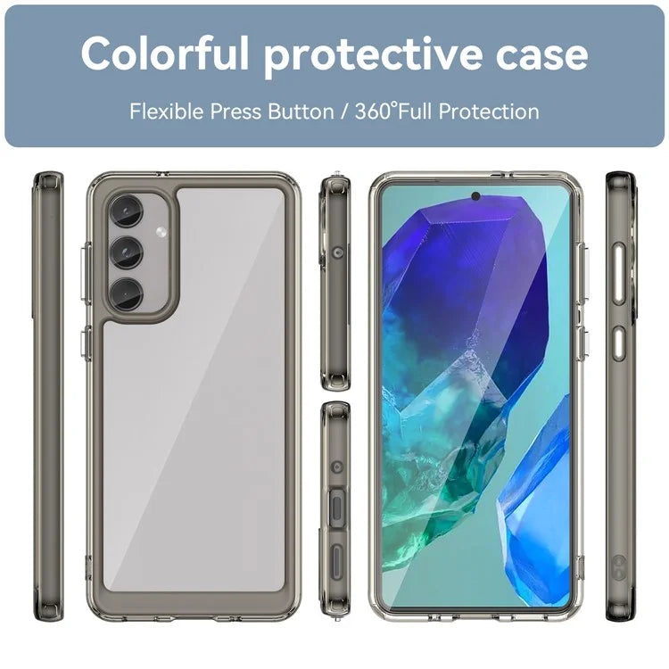 For Samsung Galaxy M55 5G / C55 5G / F55 5G Case TPU Frame Clear Acrylic Protective Phone Cover