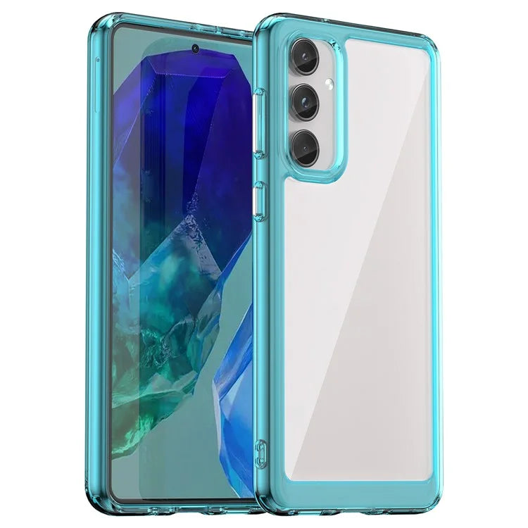 For Samsung Galaxy M55 5G / C55 5G / F55 5G Case TPU Frame Clear Acrylic Protective Phone Cover