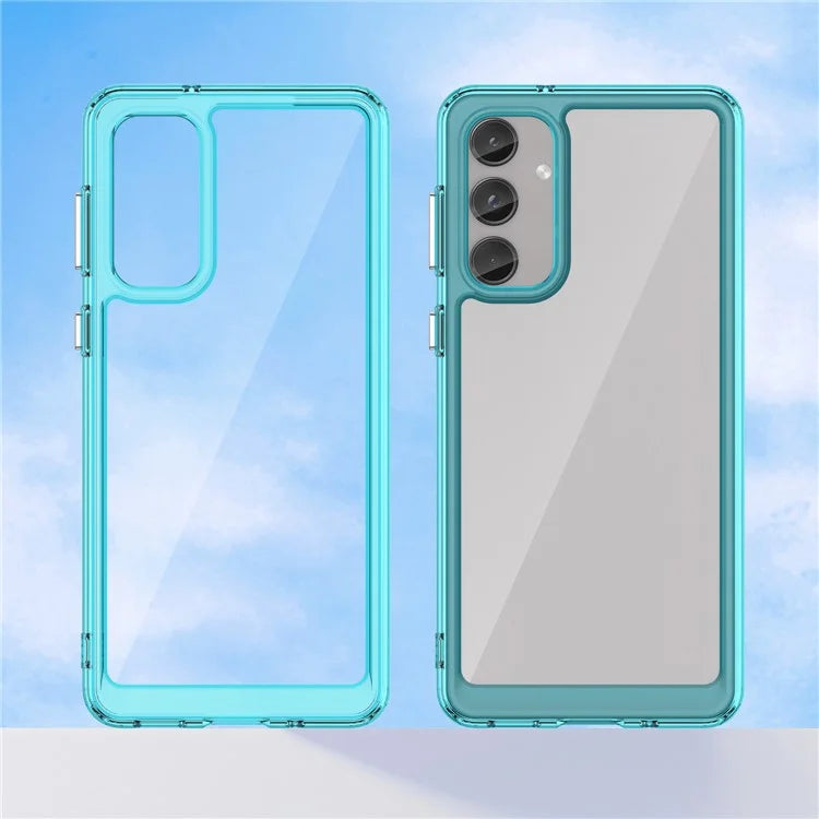 For Samsung Galaxy M55 5G / C55 5G / F55 5G Case TPU Frame Clear Acrylic Protective Phone Cover