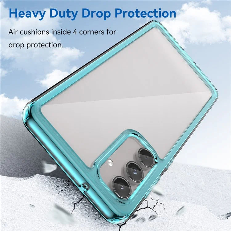 For Samsung Galaxy M55 5G / C55 5G / F55 5G Case TPU Frame Clear Acrylic Protective Phone Cover