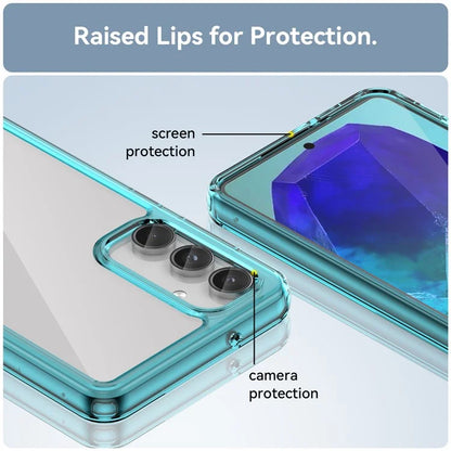 For Samsung Galaxy M55 5G / C55 5G / F55 5G Case TPU Frame Clear Acrylic Protective Phone Cover