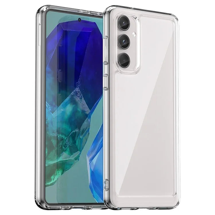 For Samsung Galaxy M55 5G / C55 5G / F55 5G Case TPU Frame Clear Acrylic Protective Phone Cover
