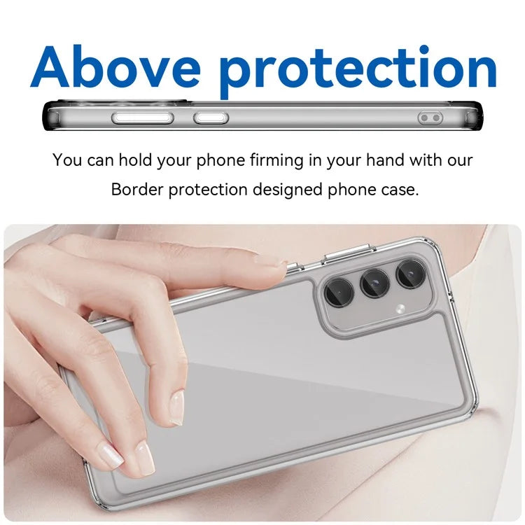 For Samsung Galaxy M55 5G / C55 5G / F55 5G Case TPU Frame Clear Acrylic Protective Phone Cover