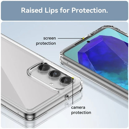 For Samsung Galaxy M55 5G / C55 5G / F55 5G Case TPU Frame Clear Acrylic Protective Phone Cover