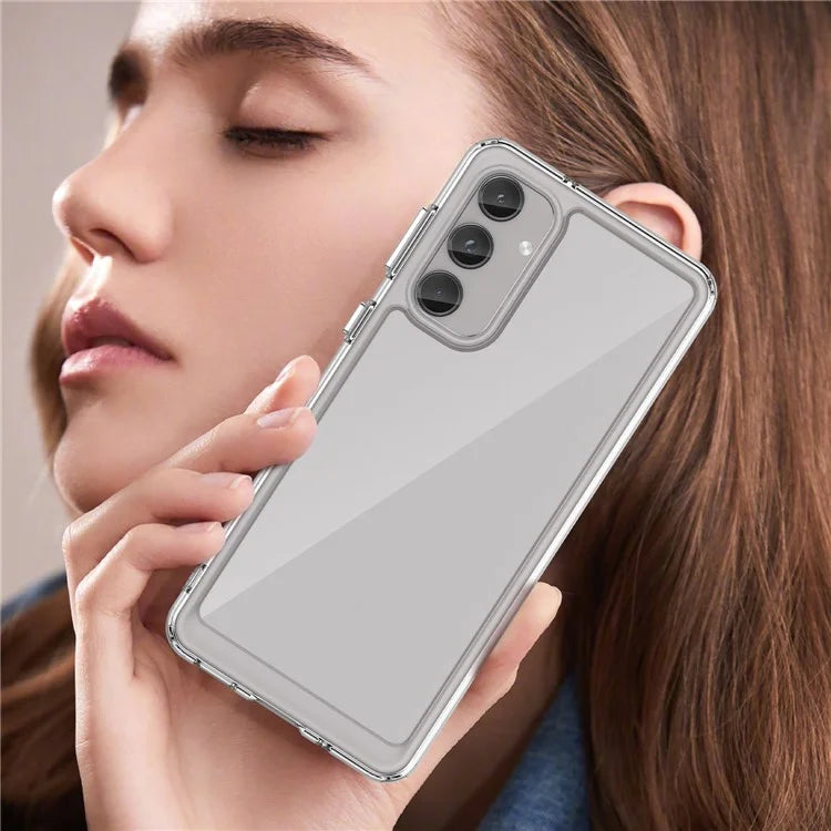 For Samsung Galaxy M55 5G / C55 5G / F55 5G Case TPU Frame Clear Acrylic Protective Phone Cover