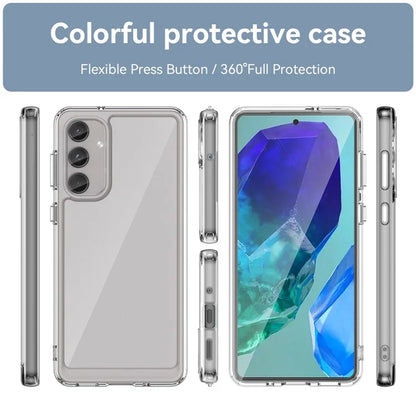 For Samsung Galaxy M55 5G / C55 5G / F55 5G Case TPU Frame Clear Acrylic Protective Phone Cover