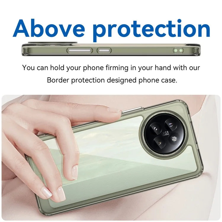 For Xiaomi Civi 4 Pro 5G / 14 Civi 5G Case Protective TPU Frame Clear Acrylic Phone Shell
