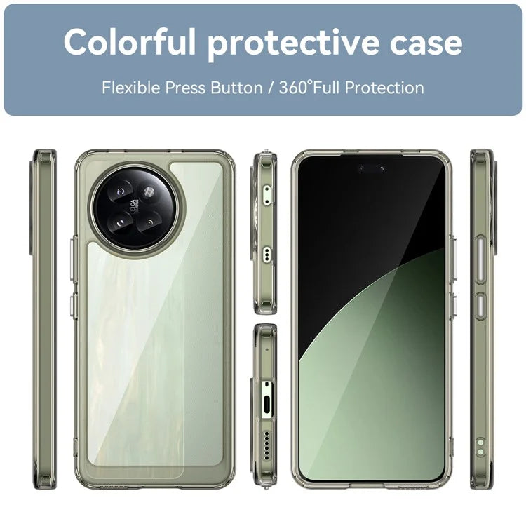 For Xiaomi Civi 4 Pro 5G / 14 Civi 5G Case Protective TPU Frame Clear Acrylic Phone Shell