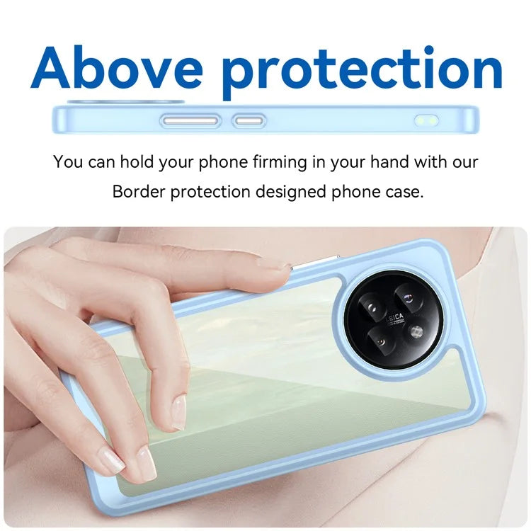 For Xiaomi Civi 4 Pro 5G / 14 Civi 5G Case Protective TPU Frame Clear Acrylic Phone Shell