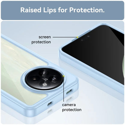 For Xiaomi Civi 4 Pro 5G / 14 Civi 5G Case Protective TPU Frame Clear Acrylic Phone Shell