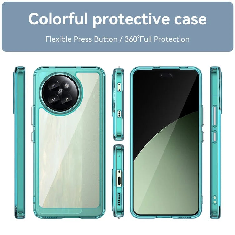 For Xiaomi Civi 4 Pro 5G / 14 Civi 5G Case Protective TPU Frame Clear Acrylic Phone Shell