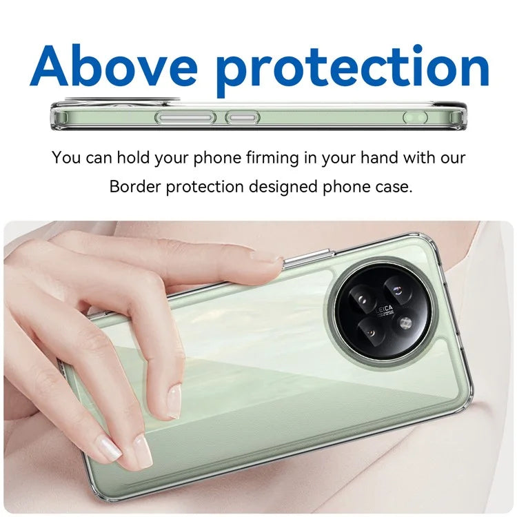 For Xiaomi Civi 4 Pro 5G / 14 Civi 5G Case Protective TPU Frame Clear Acrylic Phone Shell