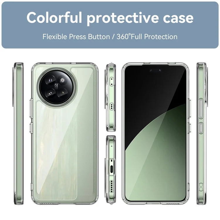 For Xiaomi Civi 4 Pro 5G / 14 Civi 5G Case Protective TPU Frame Clear Acrylic Phone Shell