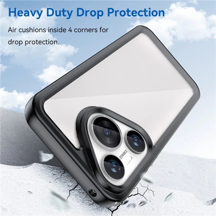 For Huawei Pura 70 Protective Case TPU Frame Clear Acrylic Phone Cover