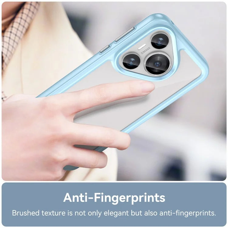For Huawei Pura 70 Protective Case TPU Frame Clear Acrylic Phone Cover