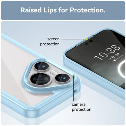 For Huawei Pura 70 Protective Case TPU Frame Clear Acrylic Phone Cover