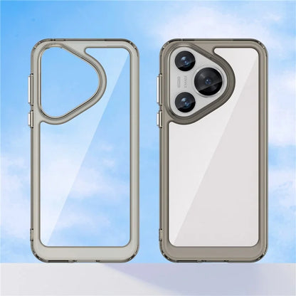 For Huawei Pura 70 Protective Case TPU Frame Clear Acrylic Phone Cover