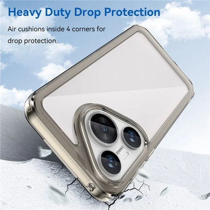 For Huawei Pura 70 Protective Case TPU Frame Clear Acrylic Phone Cover