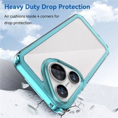 For Huawei Pura 70 Protective Case TPU Frame Clear Acrylic Phone Cover