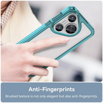 For Huawei Pura 70 Protective Case TPU Frame Clear Acrylic Phone Cover