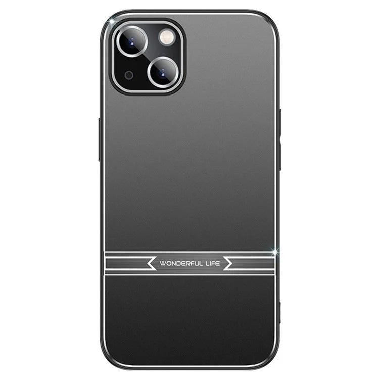 For iPhone 13 Case Scratch Resistant Metal+PC+TPU Matte Smartphone Cover