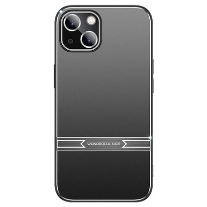 For iPhone 13 Case Scratch Resistant Metal+PC+TPU Matte Smartphone Cover