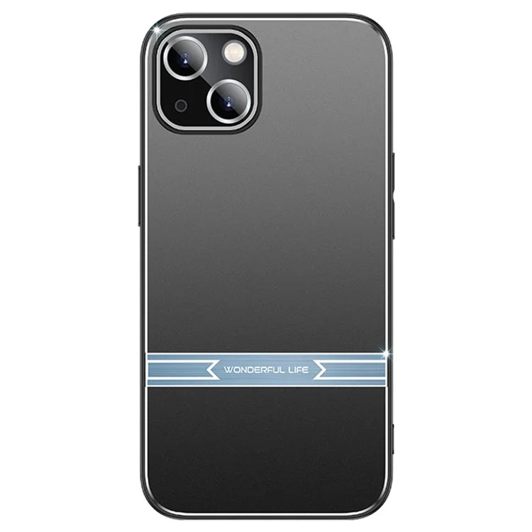 For iPhone 13 Case Scratch Resistant Metal+PC+TPU Matte Smartphone Cover