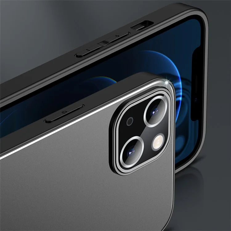 For iPhone 13 Case Scratch Resistant Metal+PC+TPU Matte Smartphone Cover