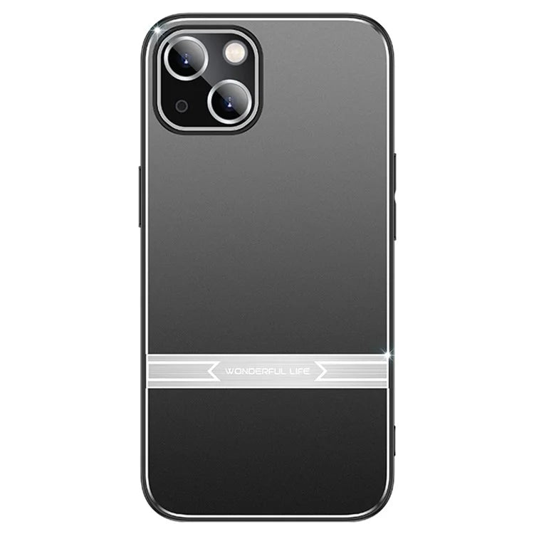 For iPhone 13 Case Scratch Resistant Metal+PC+TPU Matte Smartphone Cover