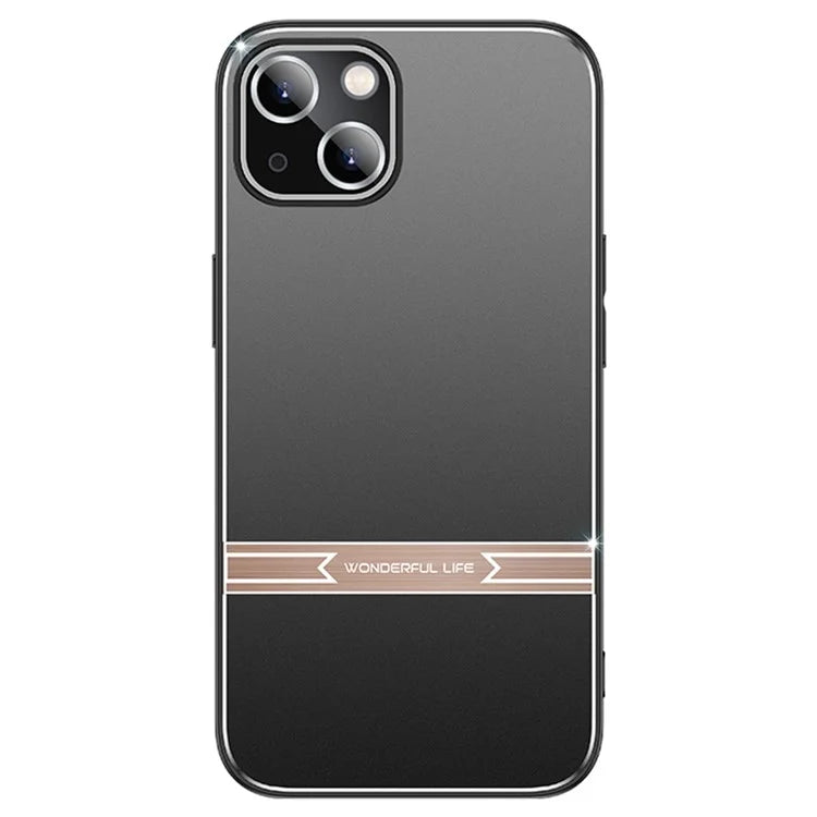 For iPhone 13 Case Scratch Resistant Metal+PC+TPU Matte Smartphone Cover