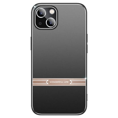 For iPhone 13 Case Scratch Resistant Metal+PC+TPU Matte Smartphone Cover