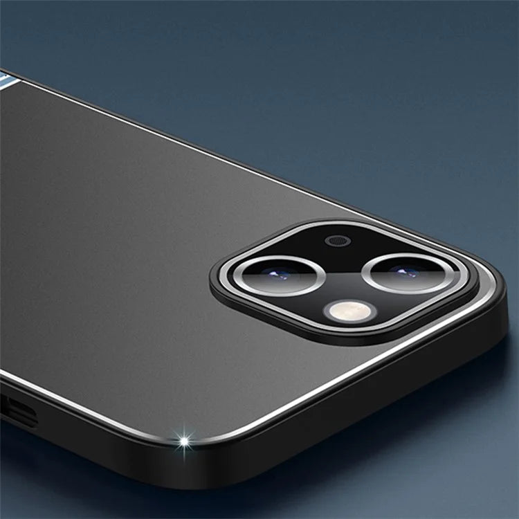 For iPhone 13 Case Scratch Resistant Metal+PC+TPU Matte Smartphone Cover