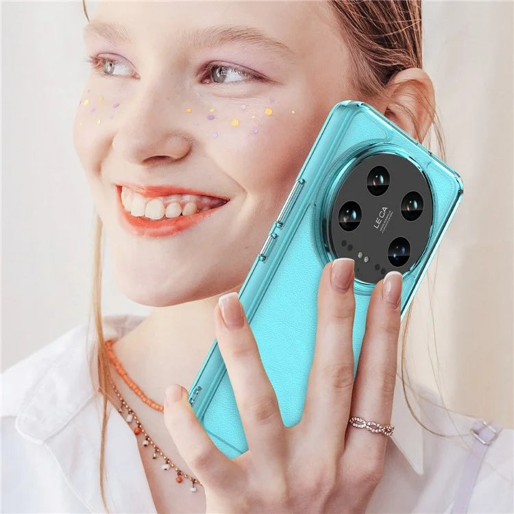 Candy Series Slim Case for Xiaomi 14 Ultra Protective TPU Phone Cover Blue