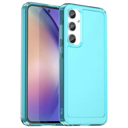 For Samsung Galaxy A55 5G Case Candy Series TPU Drop-proof Phone Back Cover Blue