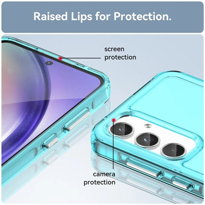 For Samsung Galaxy A55 5G Case Candy Series TPU Drop-proof Phone Back Cover Blue
