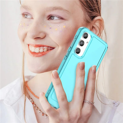 For Samsung Galaxy A55 5G Case Candy Series TPU Drop-proof Phone Back Cover Blue