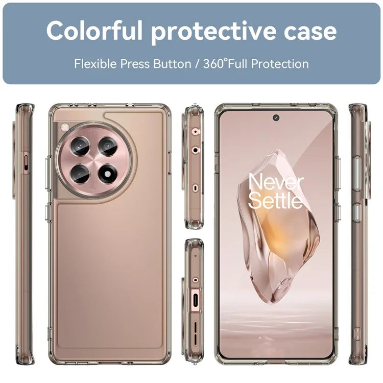 For OnePlus 12R 5G / Ace 3 5G Cell Phone Cases Candy Series Shock Absorbing TPU Shell