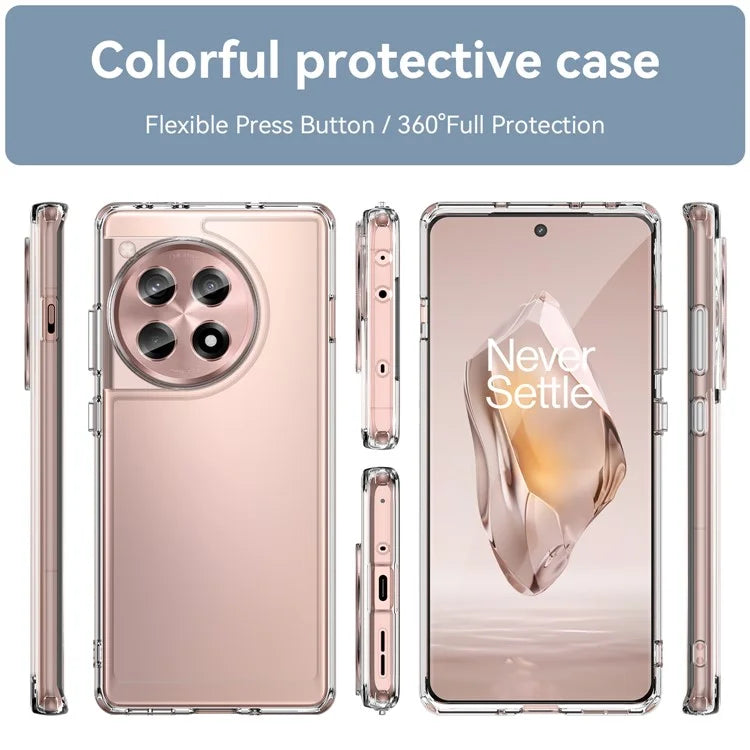 For OnePlus 12R 5G / Ace 3 5G Cell Phone Cases Candy Series Shock Absorbing TPU Shell