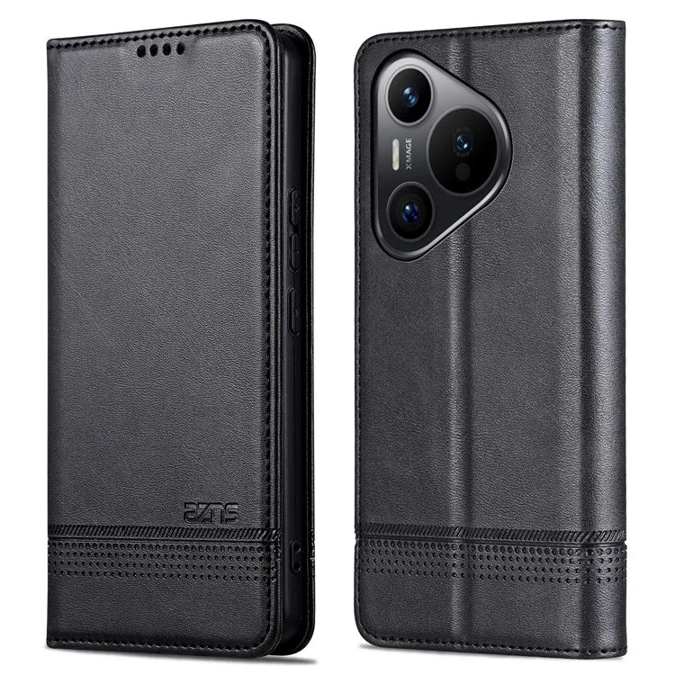 AZNS For Huawei Pura 70 Wallet Case PU Leather Magnetic Shock Absorbing Phone Cover