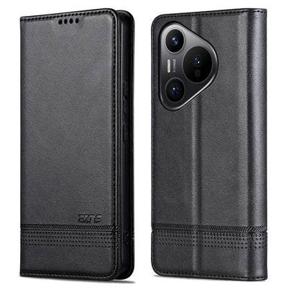 AZNS For Huawei Pura 70 Wallet Case PU Leather Magnetic Shock Absorbing Phone Cover