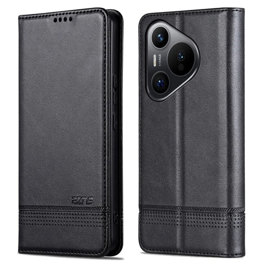 AZNS For Huawei Pura 70 Wallet Case PU Leather Magnetic Shock Absorbing Phone Cover