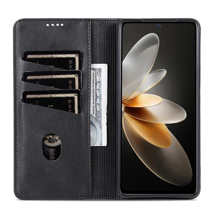AZNS For Huawei Pura 70 Wallet Case PU Leather Magnetic Shock Absorbing Phone Cover