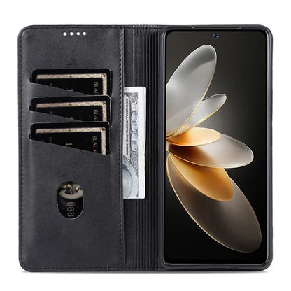 AZNS For Huawei Pura 70 Wallet Case PU Leather Magnetic Shock Absorbing Phone Cover