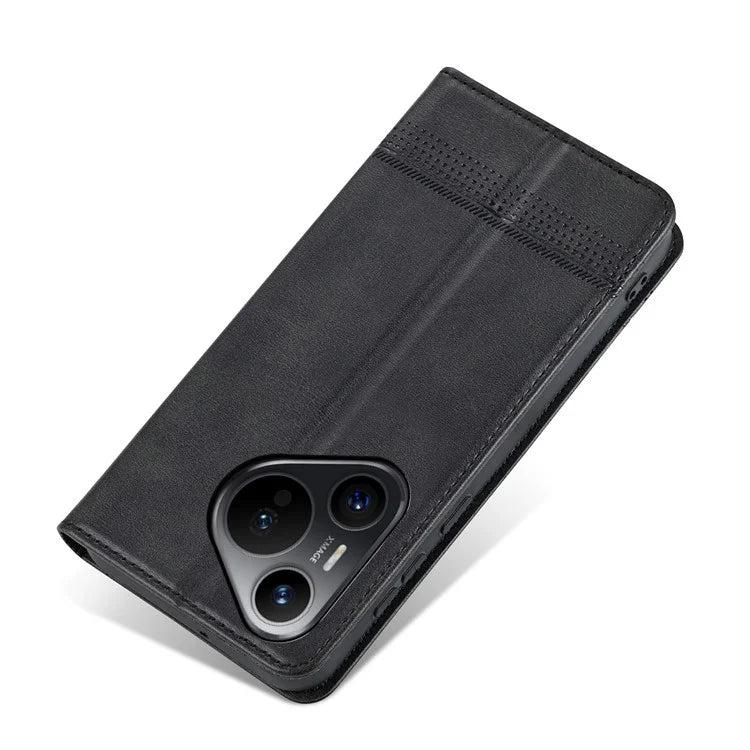AZNS For Huawei Pura 70 Wallet Case PU Leather Magnetic Shock Absorbing Phone Cover