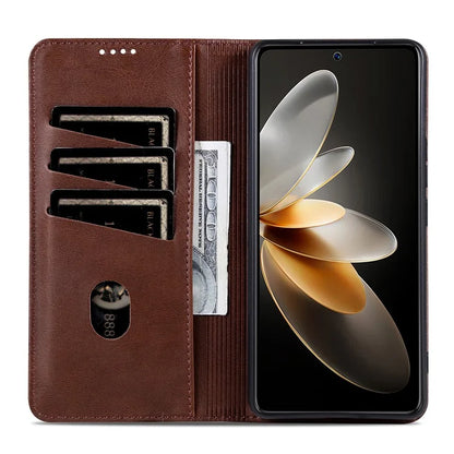 AZNS For Huawei Pura 70 Wallet Case PU Leather Magnetic Shock Absorbing Phone Cover