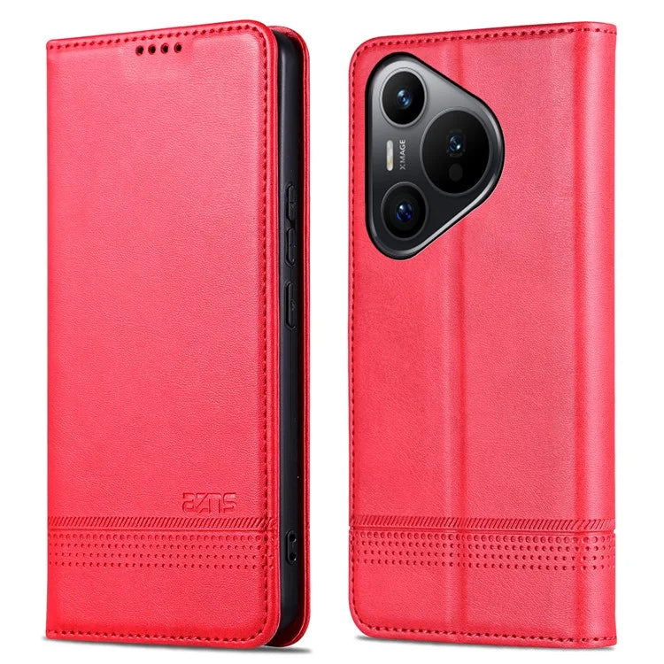 AZNS For Huawei Pura 70 Wallet Case PU Leather Magnetic Shock Absorbing Phone Cover