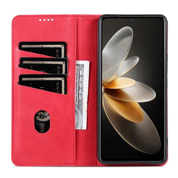 AZNS For Huawei Pura 70 Wallet Case PU Leather Magnetic Shock Absorbing Phone Cover