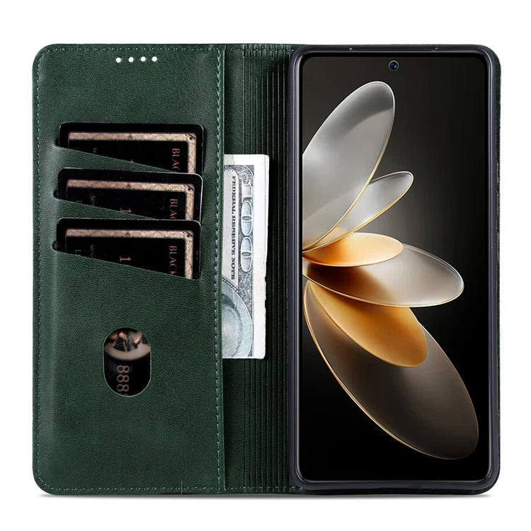 AZNS For Huawei Pura 70 Wallet Case PU Leather Magnetic Shock Absorbing Phone Cover