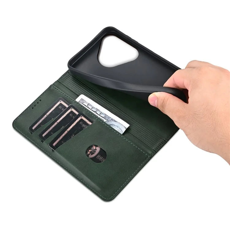 AZNS For Huawei Pura 70 Wallet Case PU Leather Magnetic Shock Absorbing Phone Cover